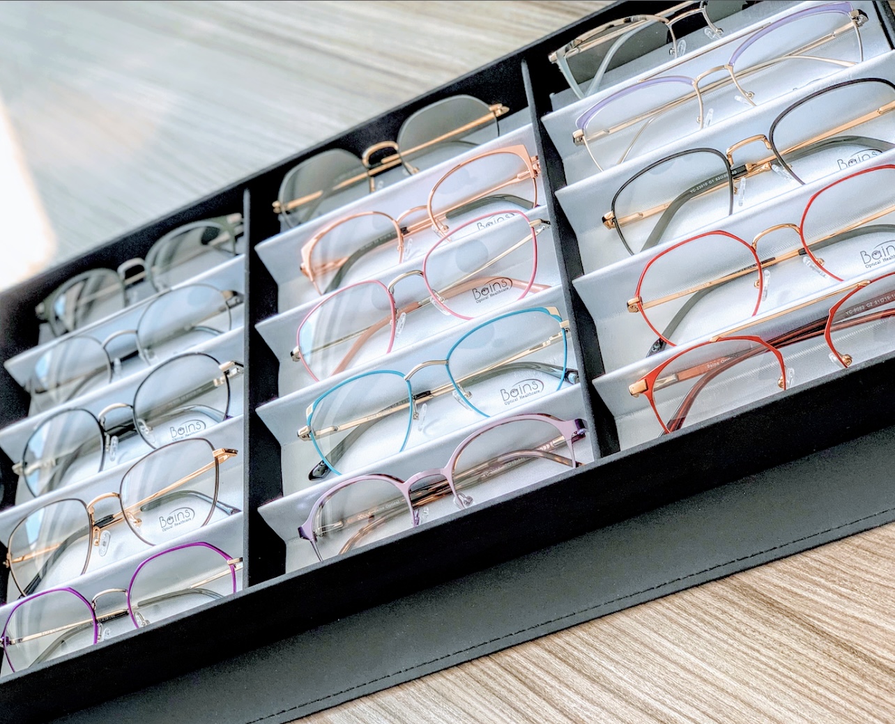 eyeglass frames at Bains Optical